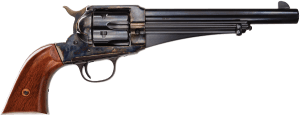 Taylors & Company 550383 1875 Army Outlaw 45 Colt (LC) Caliber with 7.50" Blued Finish Barrel  6rd Capacity Blued Finish Cylinder  Color Case Hardened Finish Steel Frame & Walnut Grip