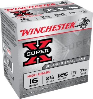 Winchester Ammo X16H7 Super X Heavy Game Load 16 Gauge 2.75" 1 1/8 oz 7.5 Shot 25rd Box