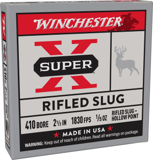 Winchester Ammo X41RS5 Super X  410 Gauge 2.50" 1/5 oz Rifled Slug Shot 5 Per Box