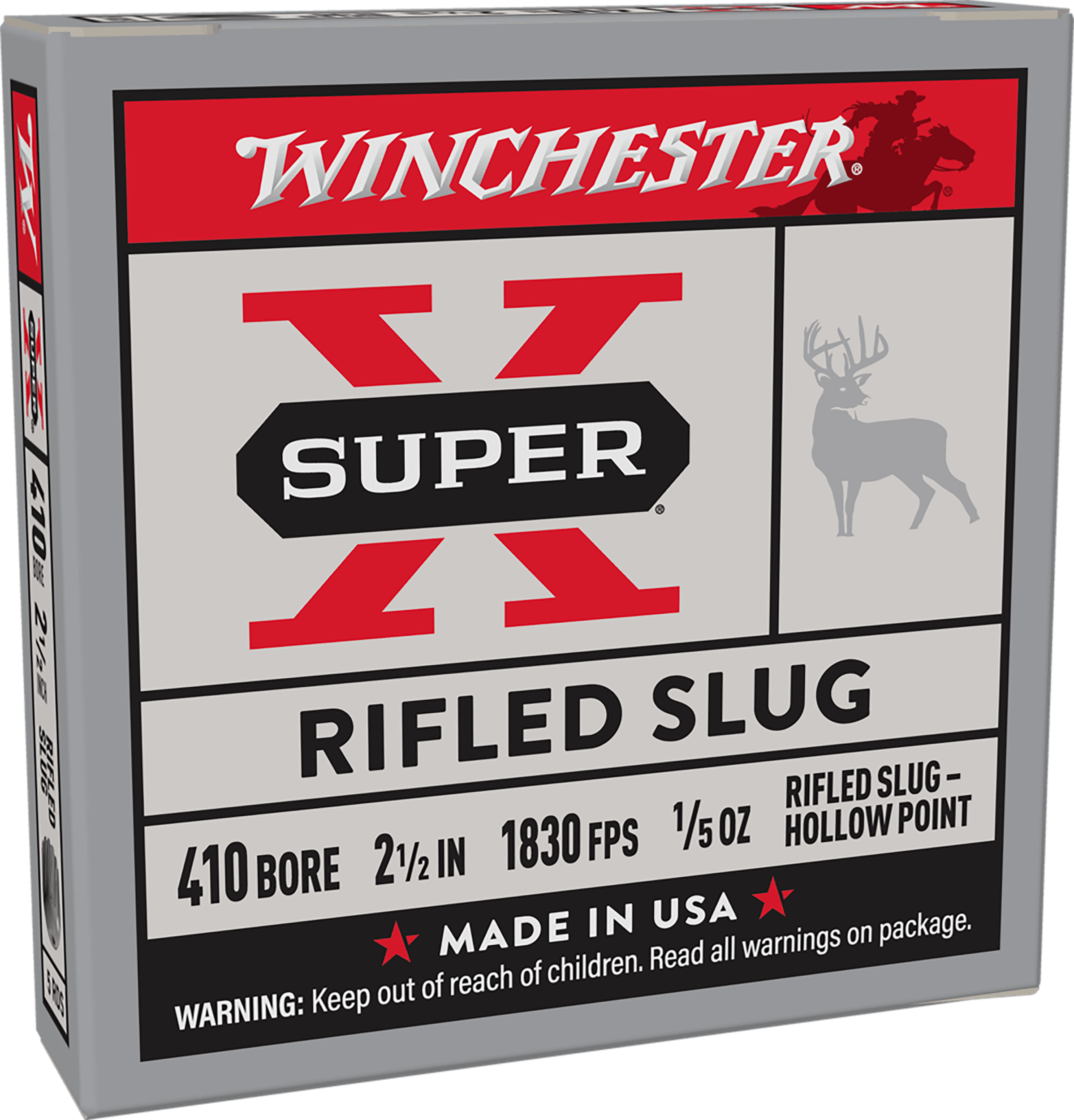Winchester Ammo X41RS5 Super X 410 Gauge 2.50" 1/5 oz Rifled Slug Shot 5 Per Box