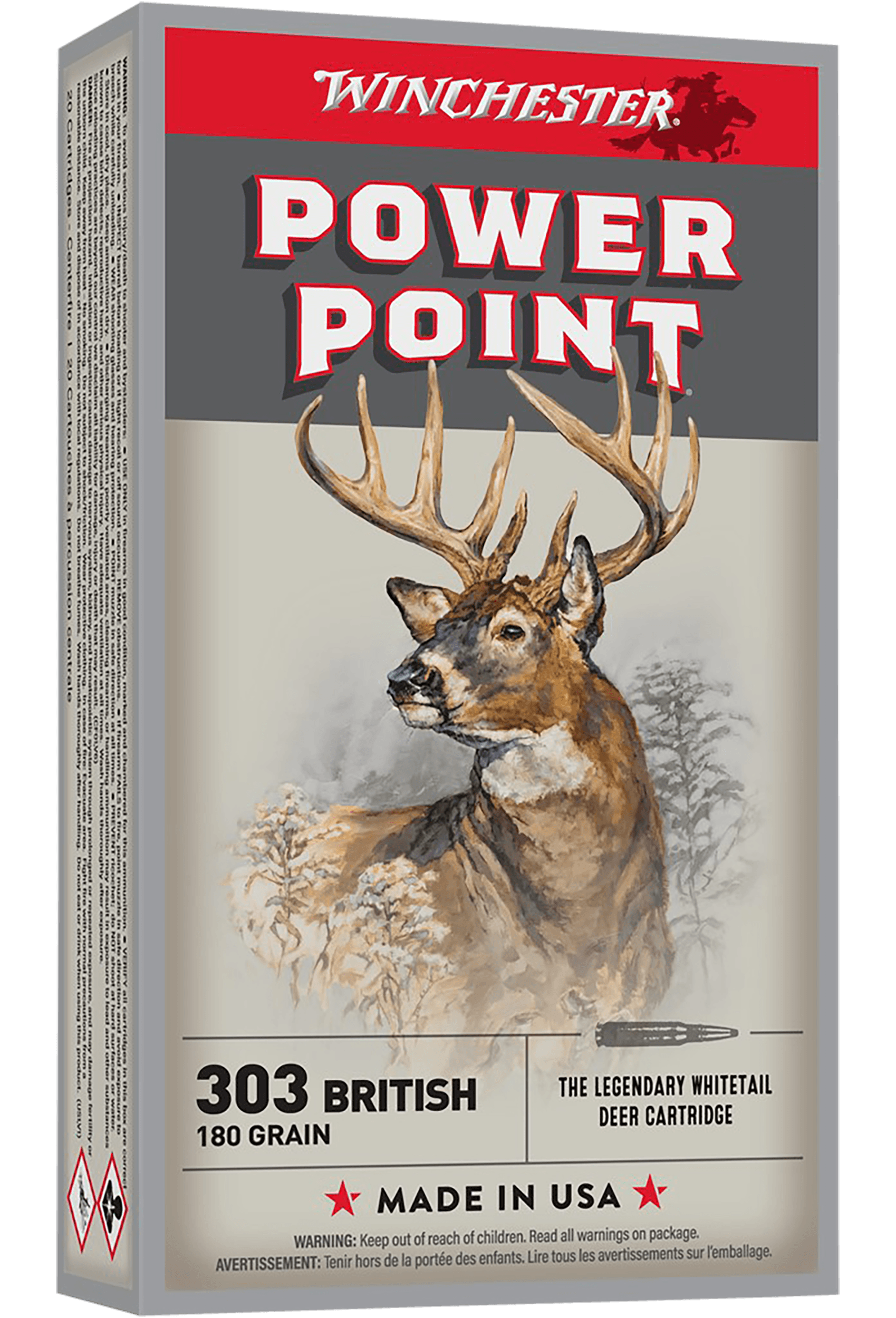 Winchester Ammo X303B1 Power-Point 303 British 180 gr Power Point 20rd Box
