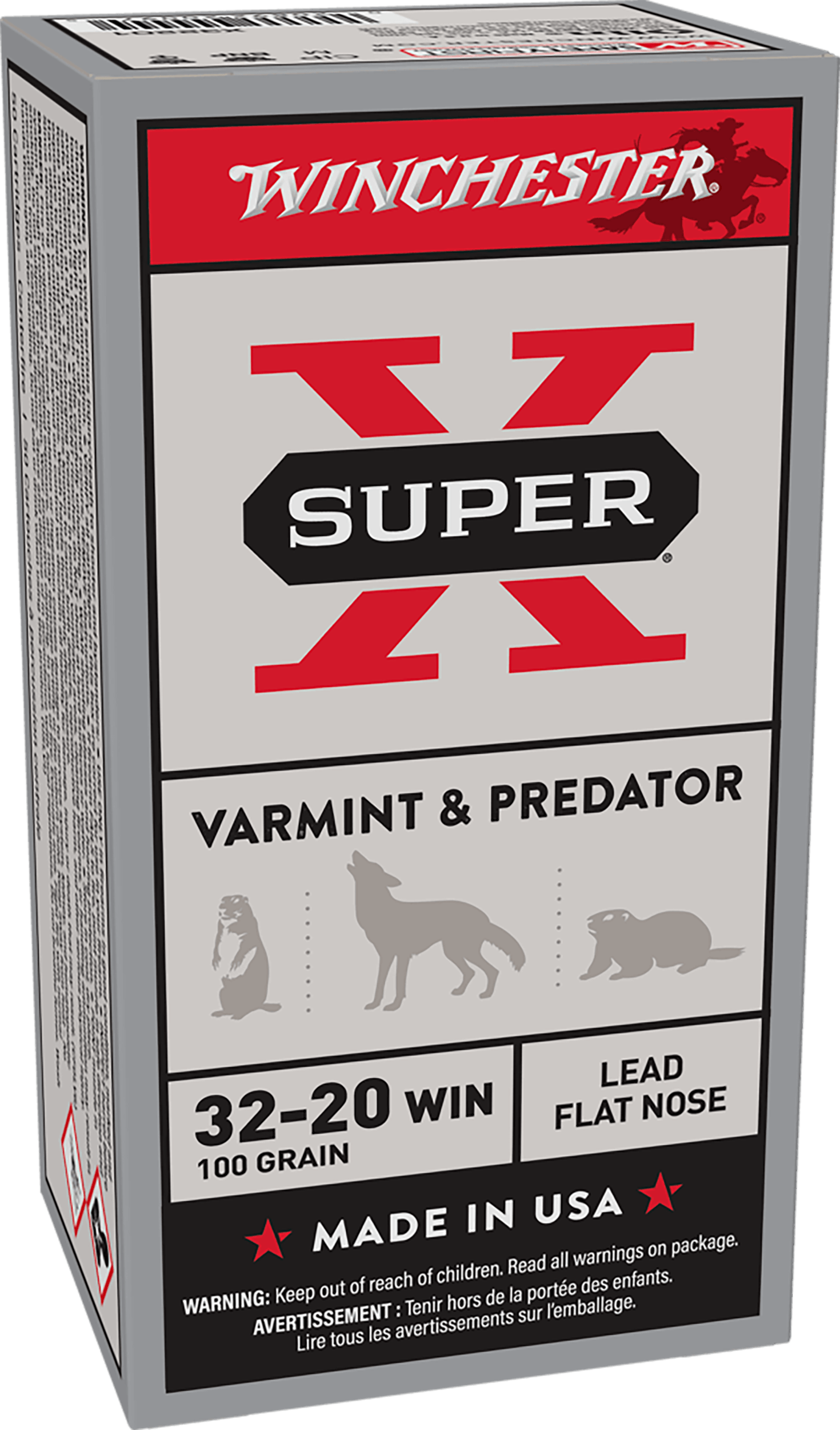 Winchester Ammo X32201 Super X 32-20 Win 100 gr Lead 50rd Box