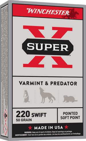 Winchester Ammo X220S Super X 220 Swift 50 gr Jacketed Soft Point 20rd Box