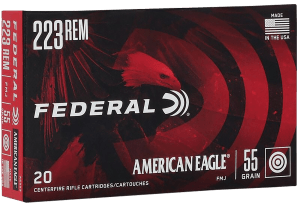 Federal AE223 American Eagle Rifle 223Rem 55gr Full Metal Jacket Boat Tail 20rd Box