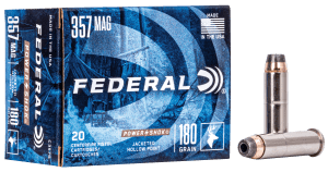 Federal C357G Power-Shok Handgun 357 Mag 180gr Jacketed Hollow Point 20rd Box
