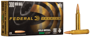 Federal GM300WM Premium Gold Medal 300WinMag 190gr Sierra MatchKing BTHP 20rd Box