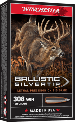Winchester Ammo SBST308 Ballistic Silvertip 308 Win 150 gr Rapid Controlled Expansion Polymer Tip 20rd Box