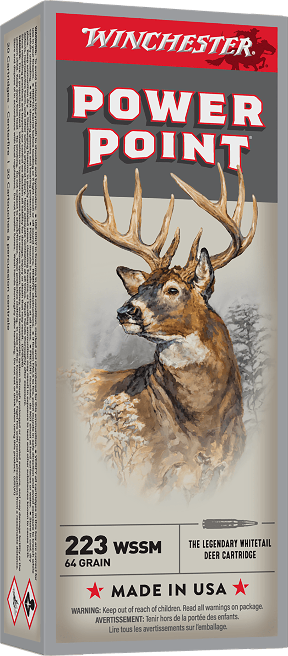 Winchester Ammo X223WSS1 Power-Point 223 WSSM 64 gr Power Point 20rd Box