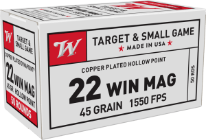 Winchester Ammo USA22M USA Dynapoint 22 WMR 45 gr Copper Plated Hollow Point 50rd Box