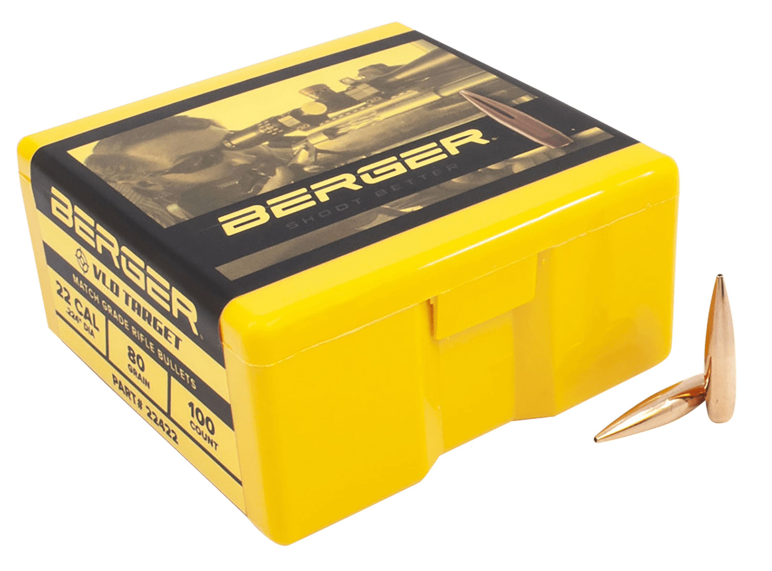 Berger Bullets 22422 VLD Target Long Range 22Cal 80gr 100/Box