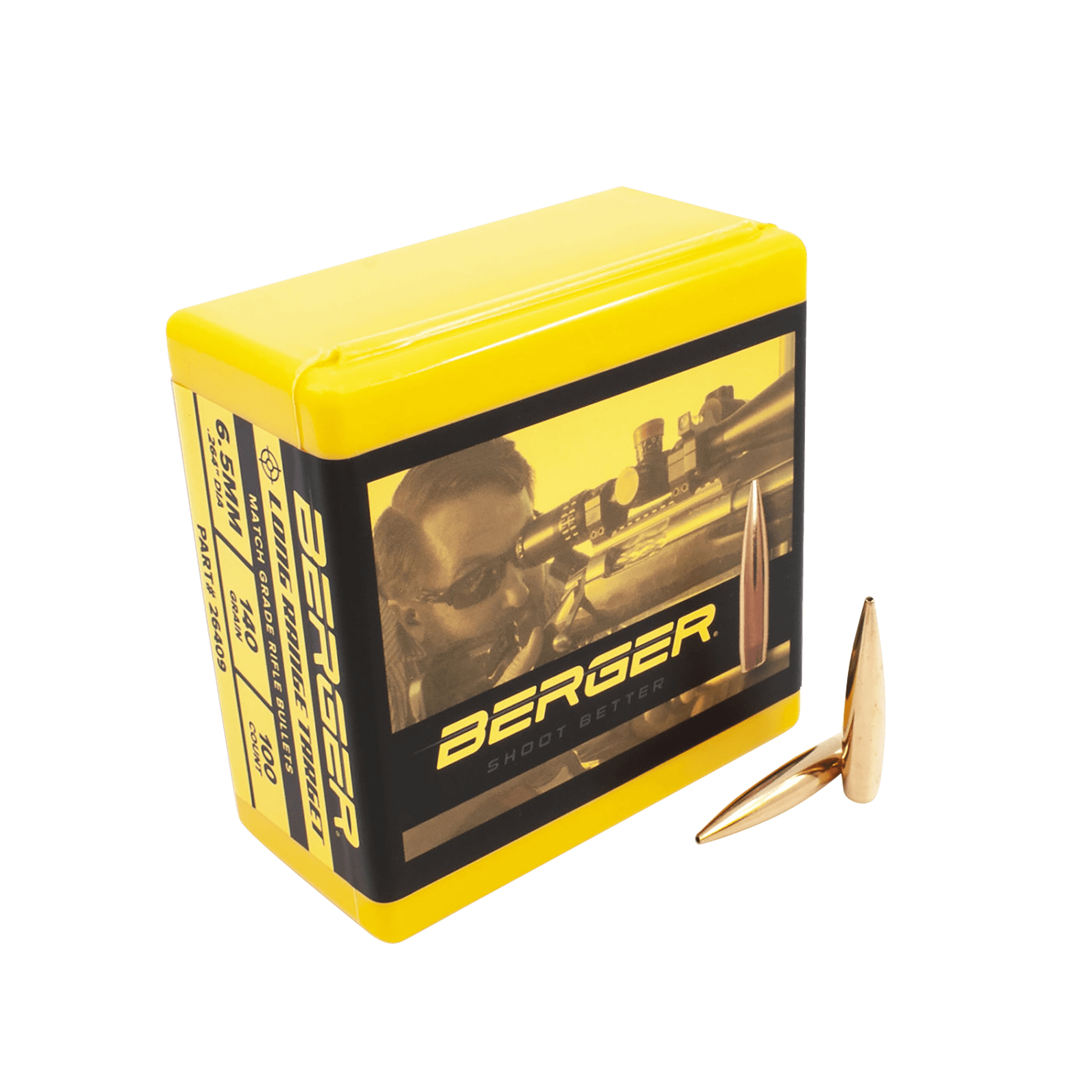 Berger Bullets 26409 Target Match Grade 6.5Creedmoor 140gr Tangent Long Range Boat Tail 100/Box