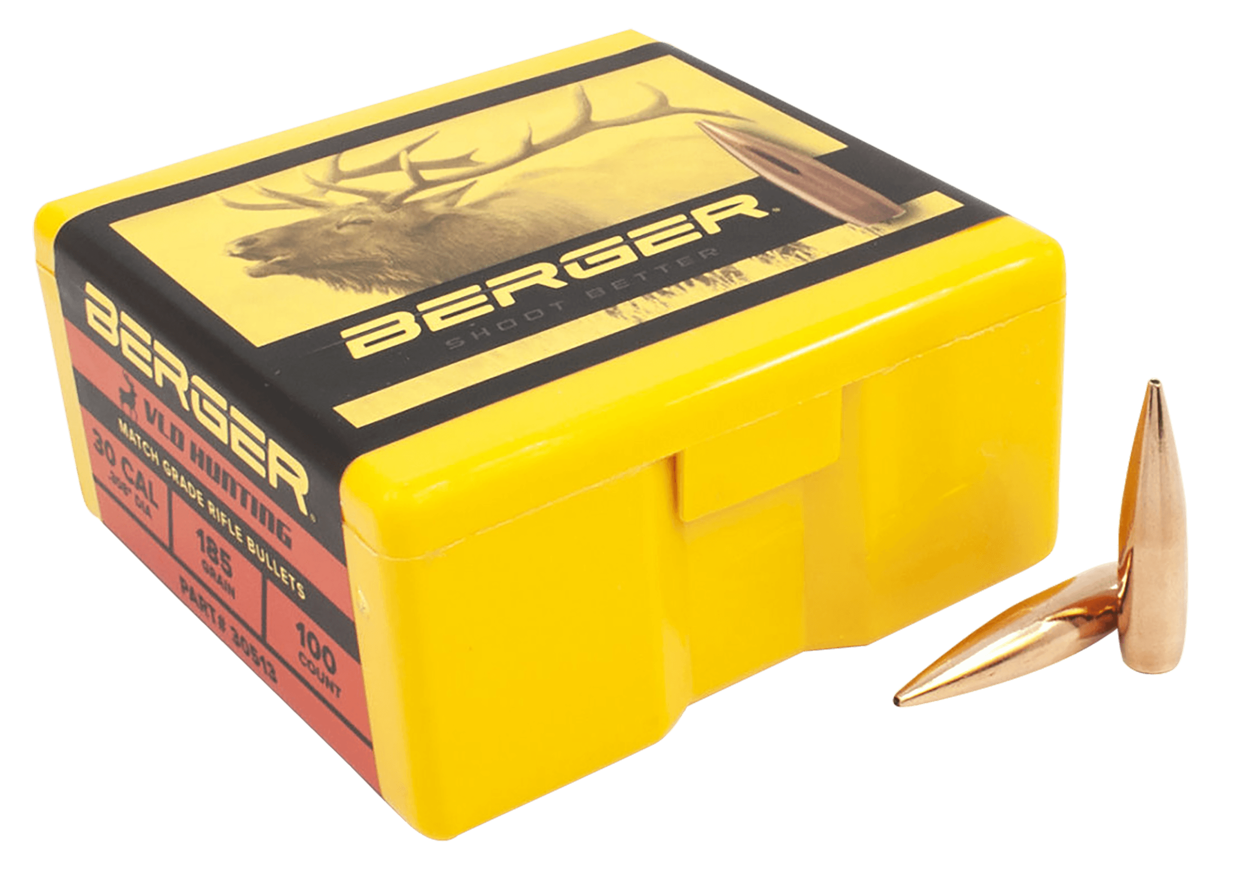 Berger Bullets 30513 VLD Hunting Long Range 30Cal 185gr 100/Box