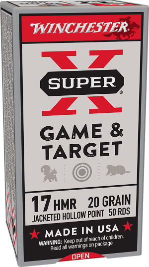 Winchester Ammo X17HMR1 Super X 17 HMR 20 gr Hornady XTP Hollow Point 50rd Box