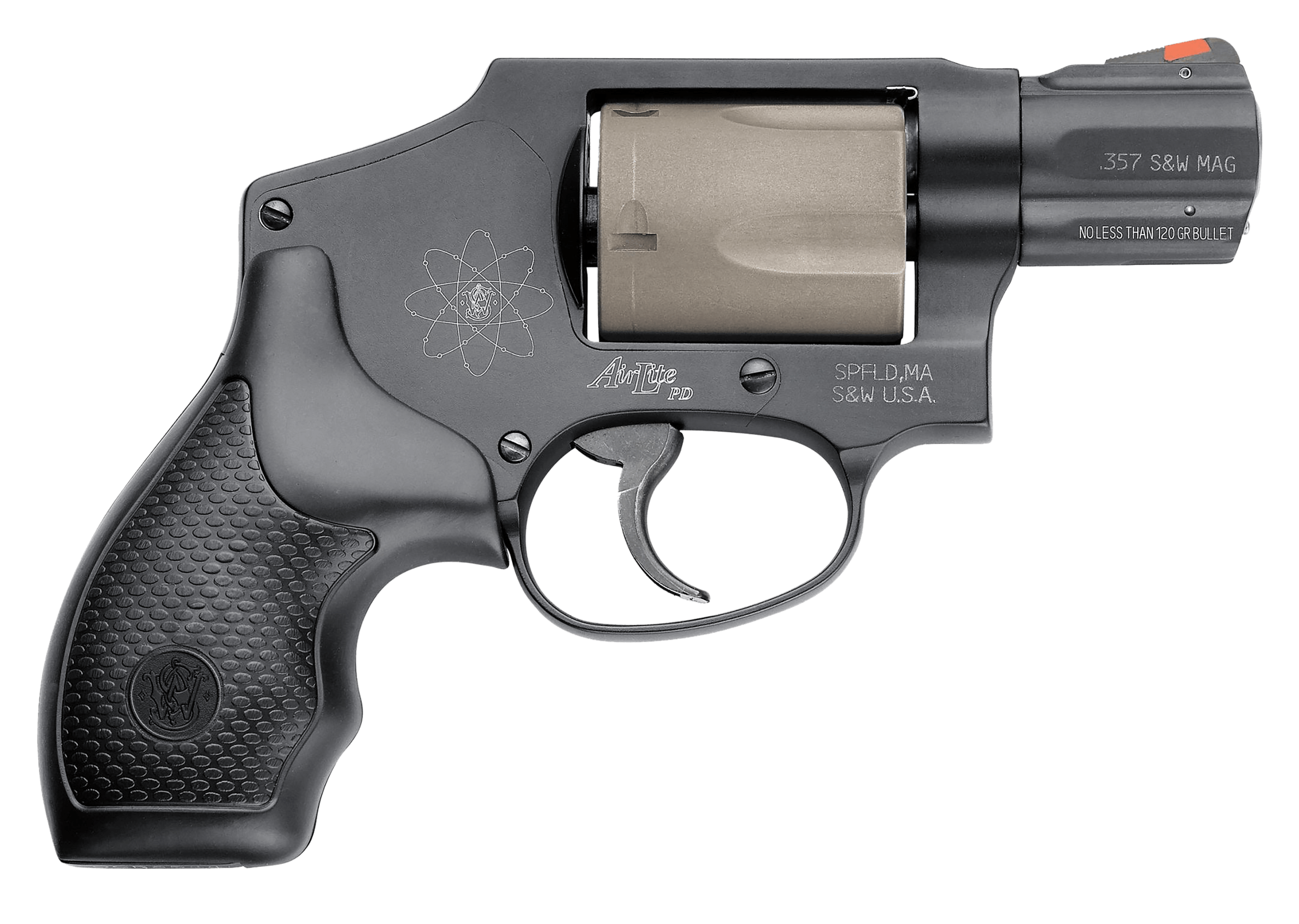 Smith & Wesson 103061 Model 340 Personal Defense 357 Mag 5 Shot 1.88 Black Stainless Steel Barrel Titanium Cylinder Black Scandium Alloy J-Frame Black Polymer Grip No Internal Lock"