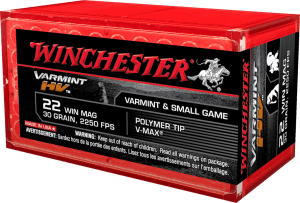 Winchester Ammo S22M2PT Varmint HV 22 WMR 30 gr Hornady V Max 50rd Box