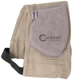Caldwell 300010 Magnum Recoil Shield Tan Cloth w/Leather Pad