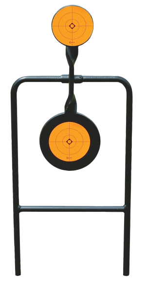 Caldwell 133565 Plink n Swing Double Spin Target Handgun Steel Black/Orange Impact Enhancement Motion 4.25"