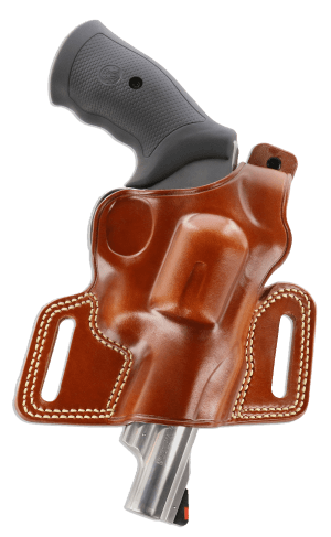 Galco SIL104 Silhouette OWB Tan Leather Belt Slide Fits Ruger GP100 Fits S&W L Frame Fits 3-4.25" Barrel Right Hand