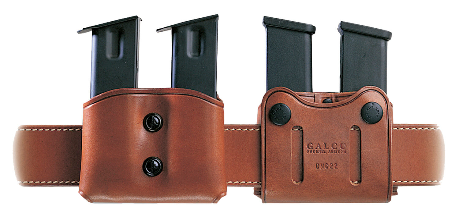 Galco DMC26 DMC Mag Carrier Double Tan Leather Belt Loop 45 ACP Belts 1.50-1.75" Wide Compatible w/ Single Stack Compatible w/ Sig P220 Compatible w/ 1911 - Image 3