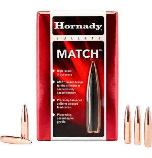 Hornady 2458 Match  6mm .243 105 gr Hollow Point Boat Tail Match 100rd Box