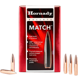 Hornady 30715 Match  30 Cal .308 178 gr Hollow Point Boat Tail Match 100rd Box/ 15 Case