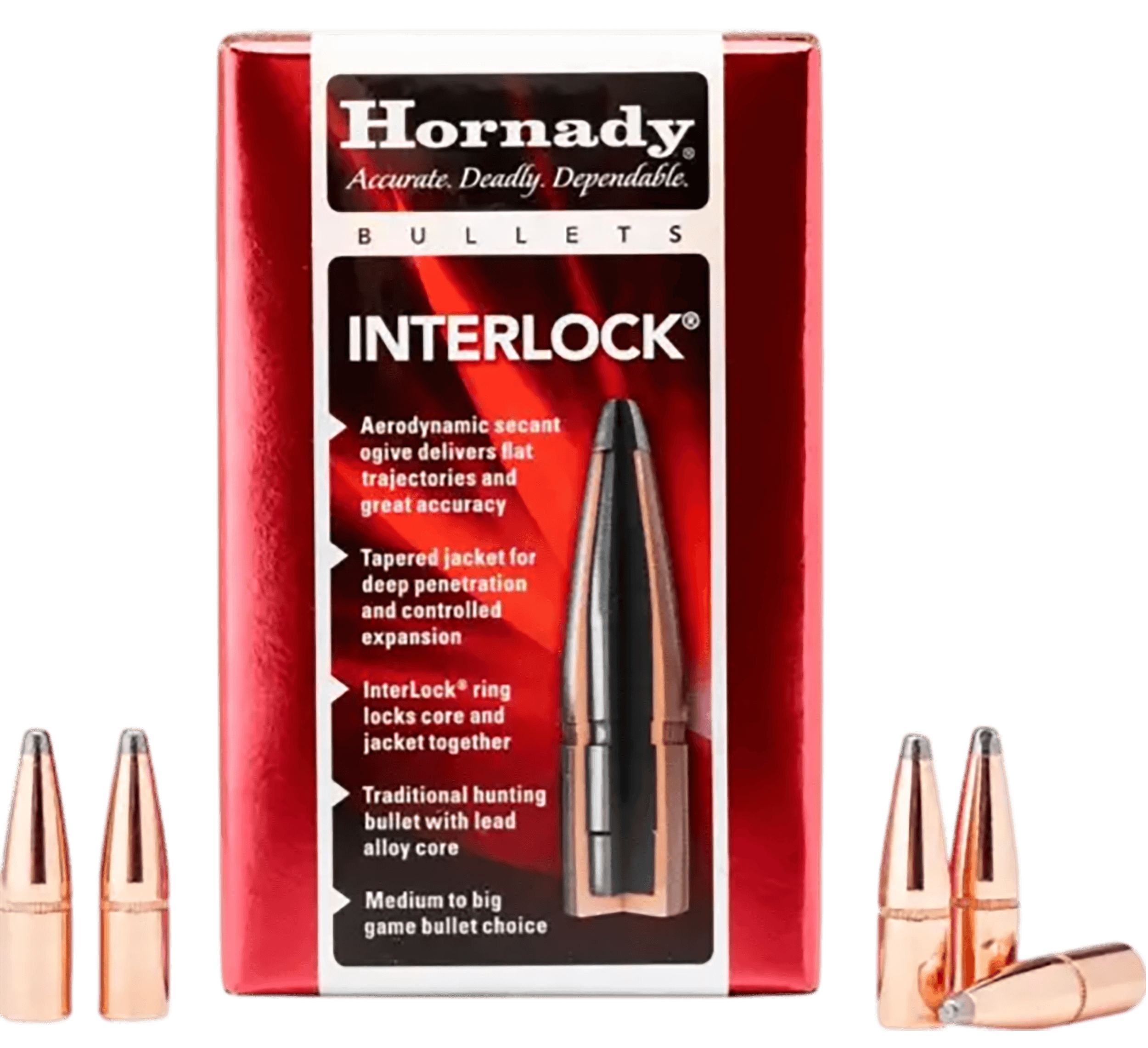 Hornady 41051 InterLock 405 Cal .411 300 gr Spire Point (SP)
