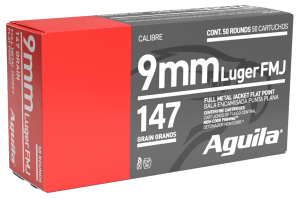 Aguila 1E097719 Target & Range Handgun 9mm Luger 147gr Full Metal Jacket Flat Point 50rd Box