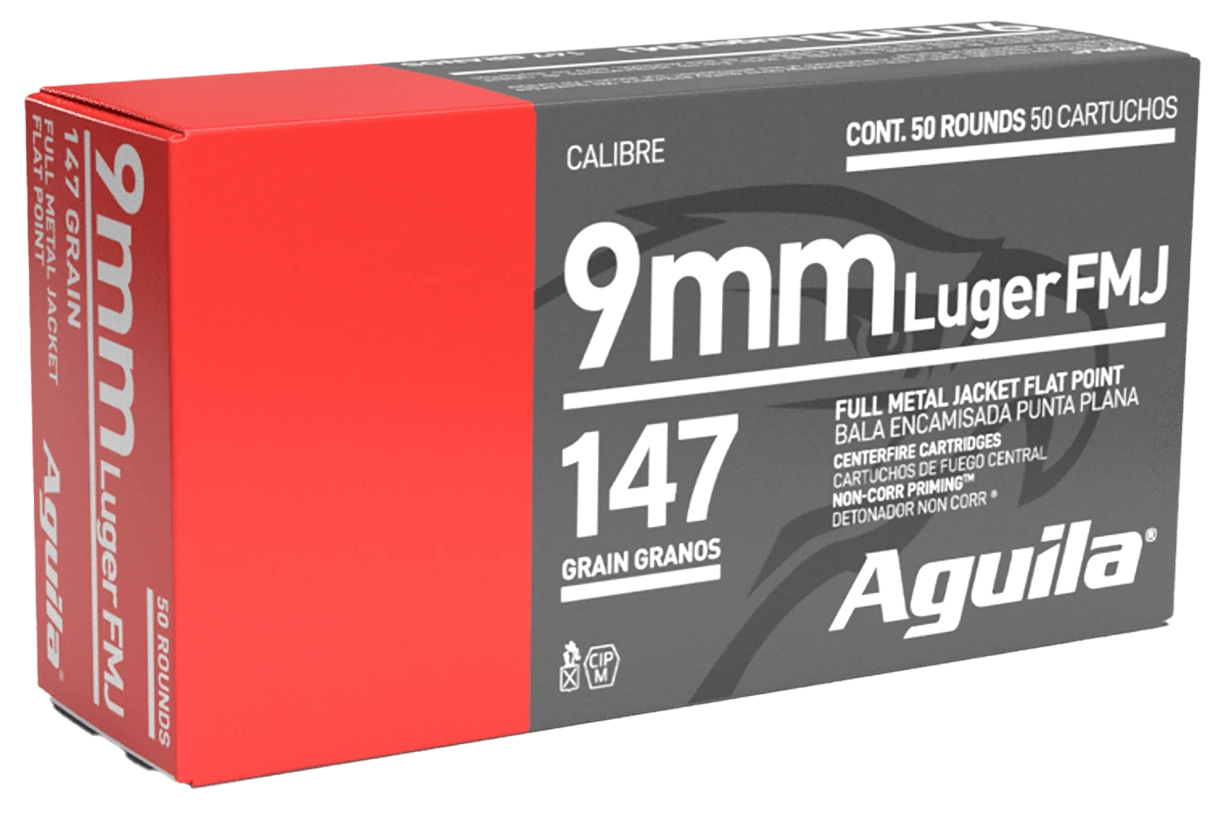 Aguila 1E097719 Target & Range Handgun 9mm Luger 147gr Full Metal Jacket Flat Point 50rd Box