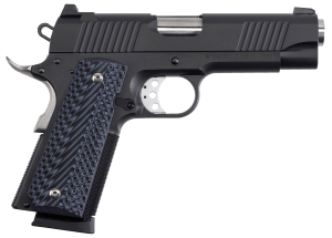 Magnum Research DE1911C 1911 45 ACP 8+1 4.33" Stainless Steel Bull Barrel Matte Black Serrated Carbon Steel Slide Matte Black Carbon Steel Frame w/Beavertail Black/Gray G10 Grip Beavertail Grip/Manual Thumb Safety Right Hand