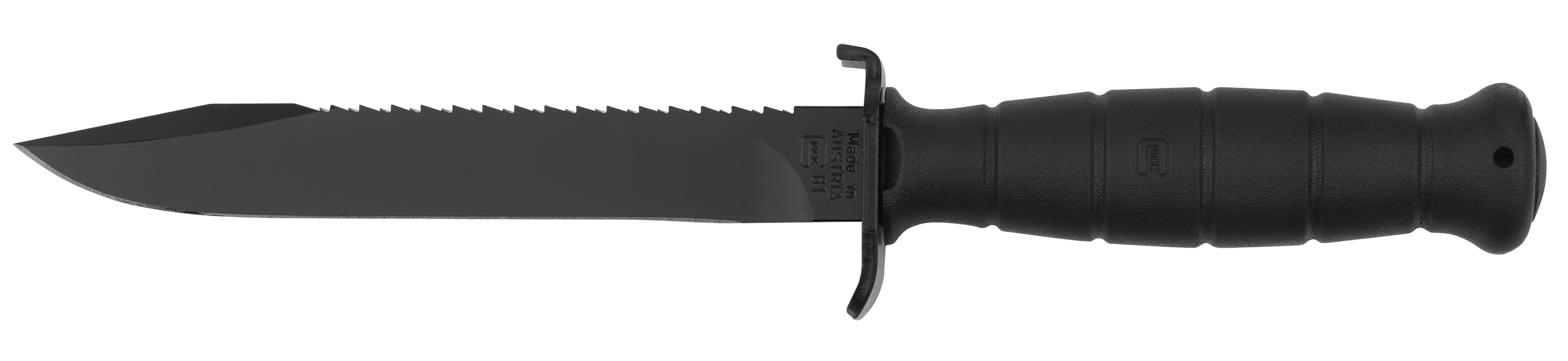 Glock KB17281 Field 7" Fixed Clip Point Plain/Saw Black High Carbon Steel Blade/ Black Textured Trimond Polymer Handle