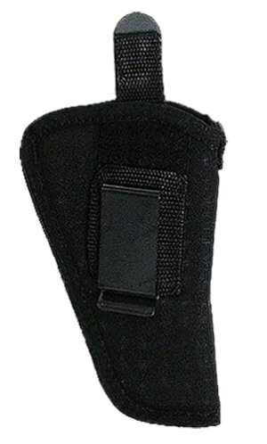 Uncle Mike's 21106 GunMate Hip Holster Size 06 Black Tri-Laminate Belt Clip/Belt Loop Fits Med Frame Pistol Fits 4" Barrel Belt 2" Wide Ambidextrous