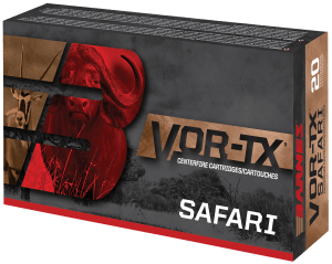 Barnes Bullets 22033 VOR-TX Safari 500Nitro Express 570gr Round Nose Banded Solid 20rd Box