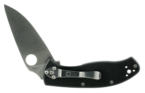 Spyderco C122GP Tenacious  3.39" Folding Drop Point Plain 8Cr13MoV SS Blade Black G10 Handle Includes Pocket Clip