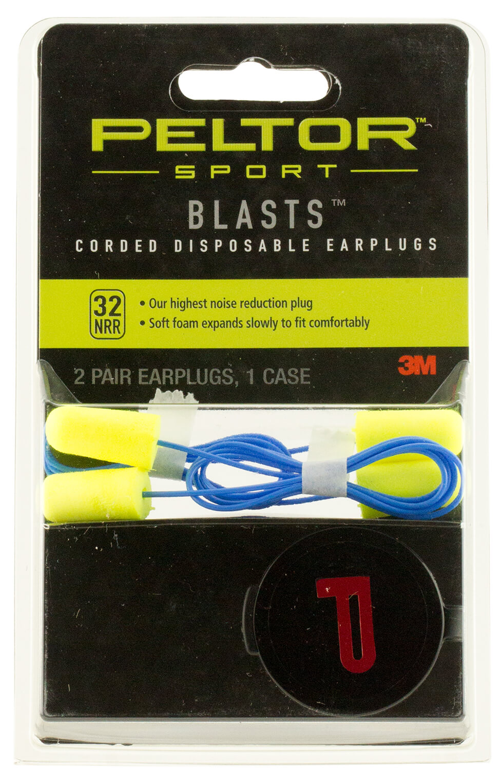Peltor 97081 Sport Blast Earplugs Foam 32 dB In The Ear Yellow Adult 2 Pair - Image 2