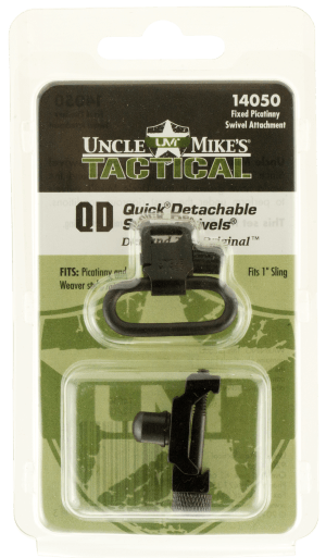 Uncle Mike's 14050 Super Swivel Quick Detach w/Fixed Picatinny Swivel Attachment Blued 1" Loop