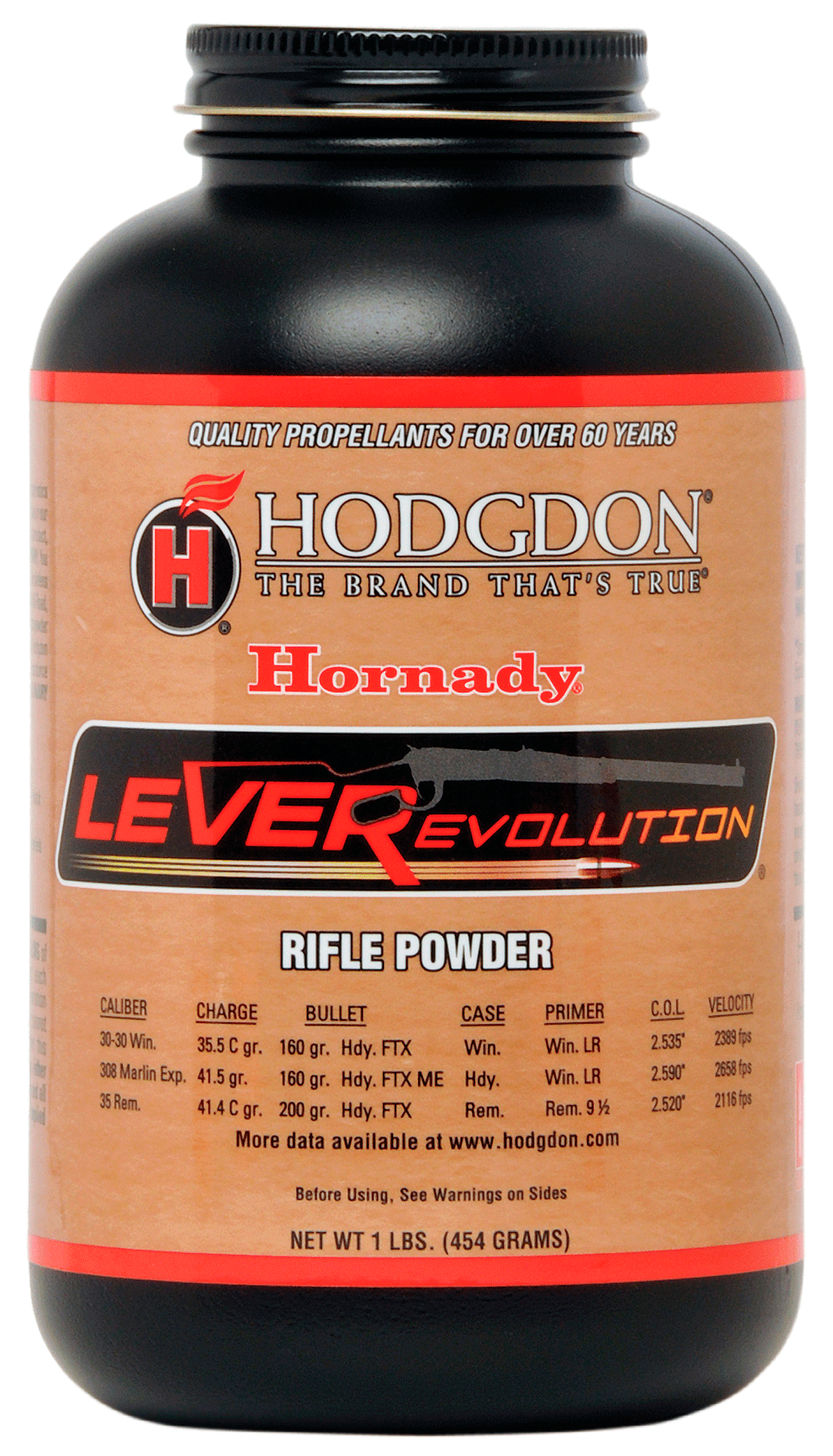 Hodgdon HLR1 LEVERevolution Rifle Powder 1LB