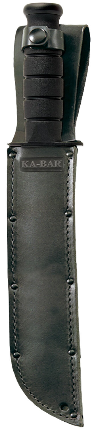 Ka-Bar 2211 Big Brother Kraton 9.38" Fixed Top Serrated/Bottom Straight Plain Black 1095 Cro-Van Blade Black Kraton G Handle - Image 2