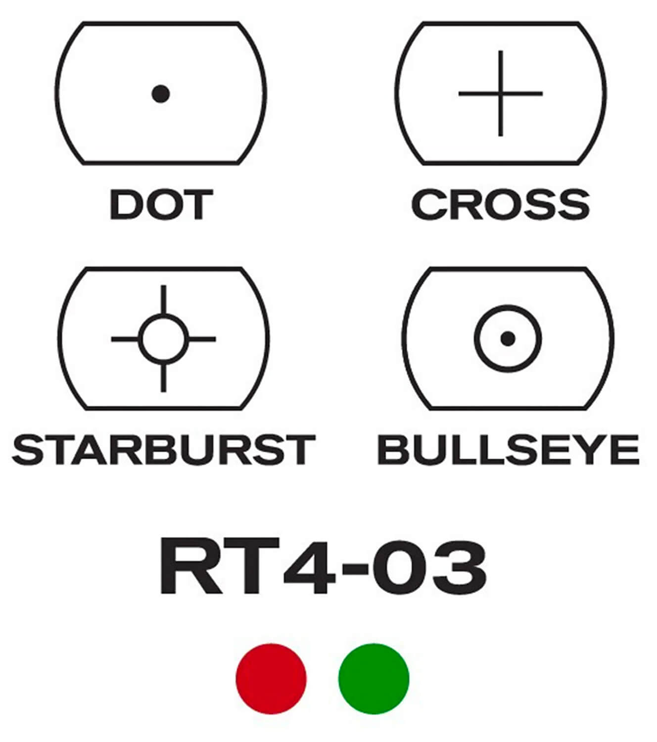 Aim Sports RT403 Reflex Classic Edition Matte Black 1x 34mm Red/Green Multi Reticle - Image 3
