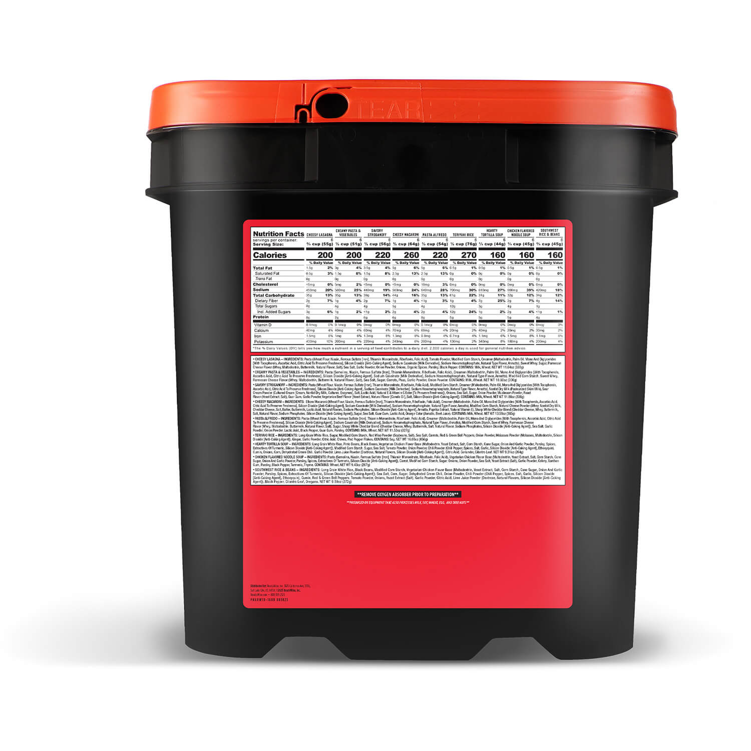 ReadyWise RW01-160 Grab N Go Bucket Freeze Dried Entrees 60 Servings per Bucket - Image 2
