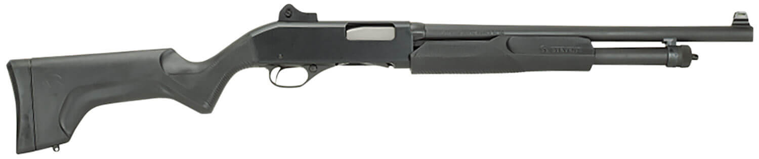 Stevens 19487 320 Security Full Size 12 Gauge Pump 3" 5+1 18.50" Matte Black Carbon Steel Barrel Matte Black Aluminum Receiver Fixed Matte Black Synthetic Stock Ambidextrous - Image 2