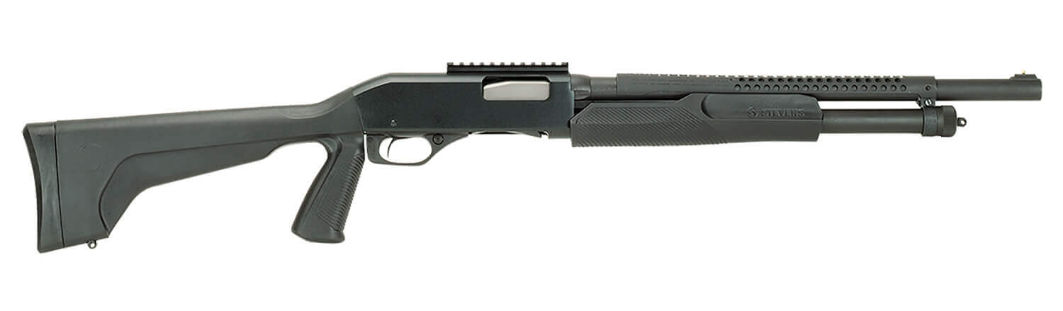 Stevens 19496 320 Security Full Size 12 Gauge Pump 3" 5+1 18.50" Matte Black Barrel w/Heat Shield Matte Black Aluminum Receiver w/Picatinny Rail Fixed w/Pistol Grip Matte Black Synthetic Stock Ambidextrous - Image 2
