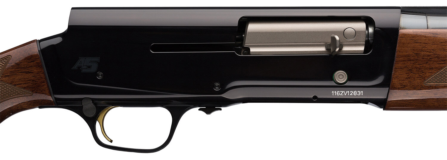 Browning 0118003005 A5 Hunter 12 Gauge 26 Barrel 3" 4+1 Gloss Black Barrel & Anodized Receiver Gloss Turkish Walnut Stock With Close Radius Pistol Grip" - Image 3
