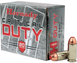 Hornady 91376 Critical Duty 40 S&W 175 gr Hornady FlexLock 20rd Box