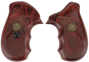 Pachmayr 63000 Renegade Grip Checkered Rosewood Laminate with Finger Grooves for S&W J Frame