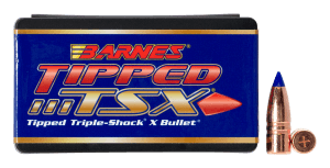 Barnes Bullets 30459 Tipped TSX 35 Caliber .358 180 GR TTSX Flat Base 50 Box