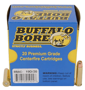 Buffalo Bore Ammunition 19D20 Heavy Strictly Business 357 Mag 125 gr Jacketed Hollow Point (JHP) 20rd Box