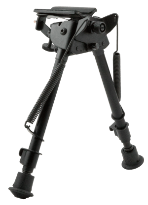 Harris Bipods LMS Swivel L Swivel Stud 9-13" Black Steel/Aluminum Notched Legs Rubber Feet