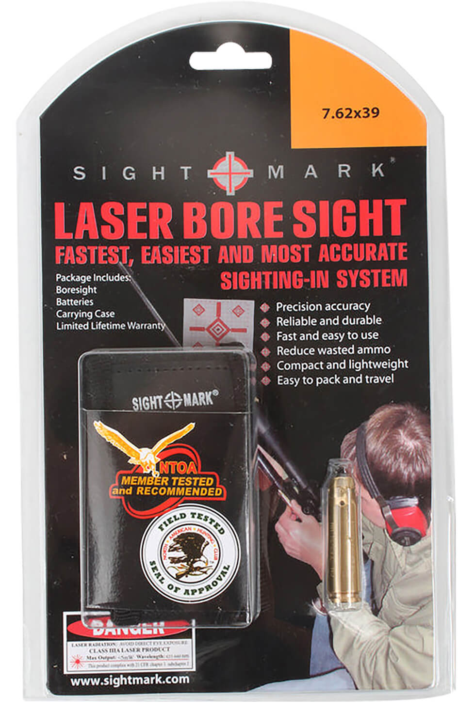Sightmark SM39002 Boresight Red Laser for 7.62x39mm Brass Includes Battery Pack & Carrying Case - Image 2