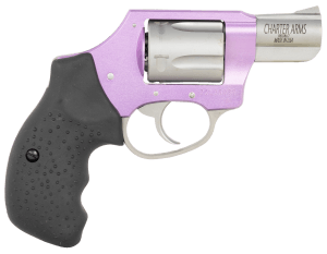 Charter Arms 53841 Undercover Lite Lavender Lady 38 Special 5rd 2" Stainless Barrel/Cylinder Aluminum Frame w/Anodized Lavender Finish DAO Hammer Finger Grooved Black Rubber Grip