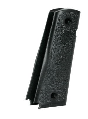 Hogue 45190 OverMolded Grip Panels Cobblestone Black Nylon with Palm Swells for 1911 Government